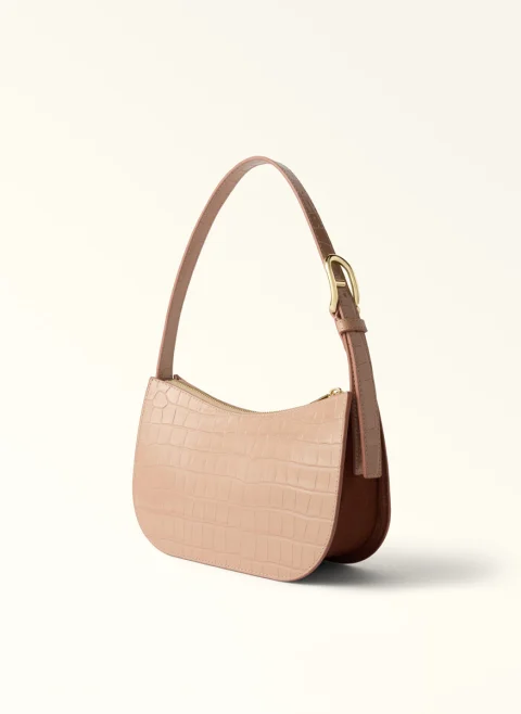 Кожена чанта Furla Sara Toni Cloudy Pink — снимка 2