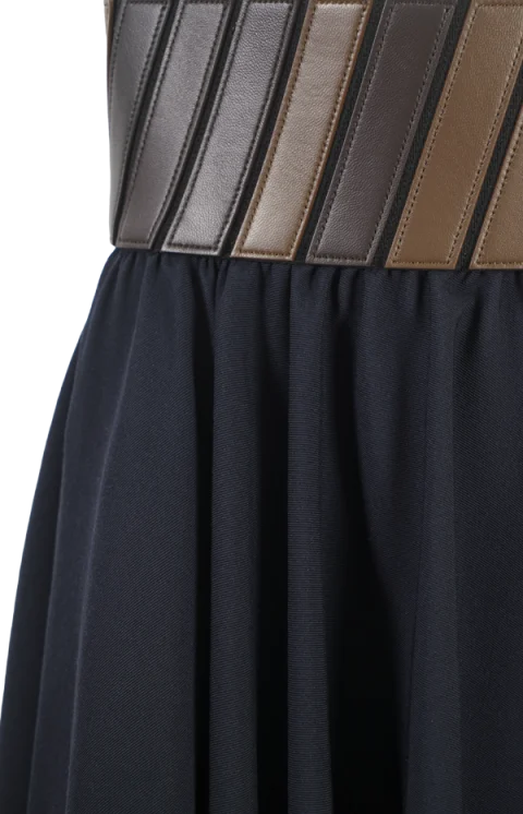 Dark Petrol Midi Skirt — снимка 2