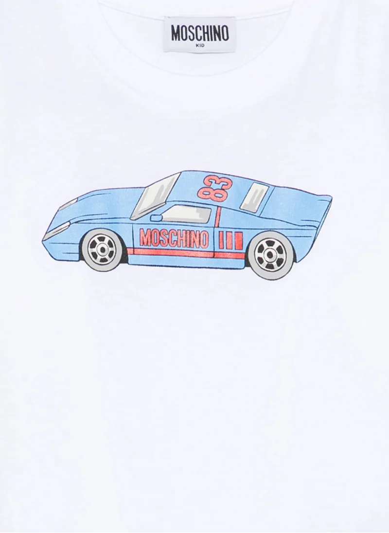 Тишърт с принт 'Car' Moschino Kids — снимка 3