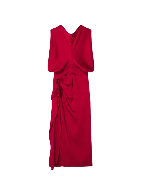Миди рокля с драперия Lanvin — снимка 5
