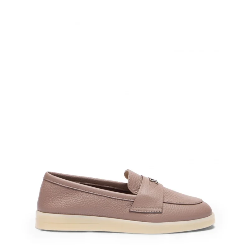 Дамски бежови мокасини Passage C-Chain Casadei