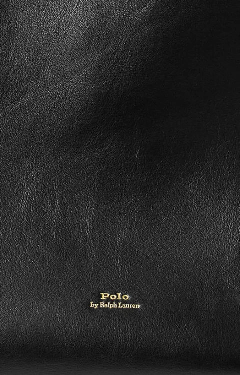 Голяма чанта от естествена кожа с лого детайл — снимка 5
