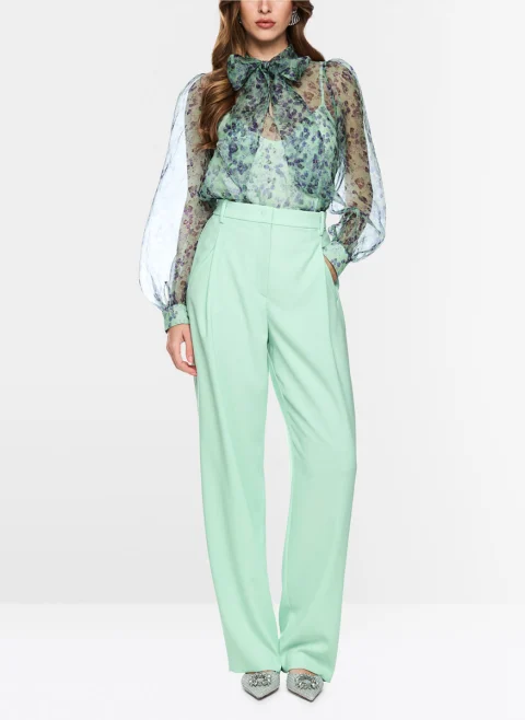 Копринена блуза с панделка Marc Cain Glam — снимка 2