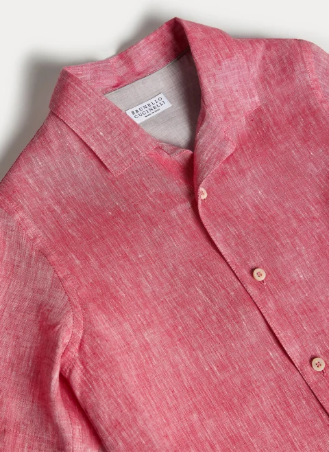 Риза от 100% лен Brunello Cucinelli Kids 4-6 — снимка 3