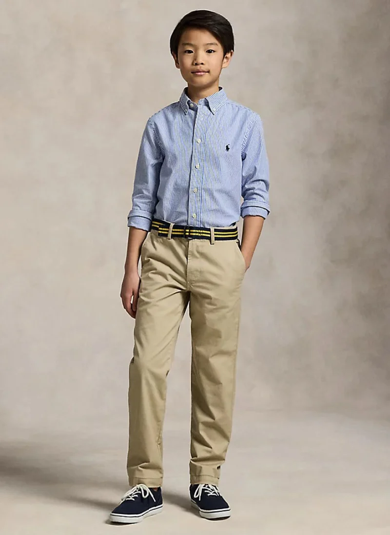 Панталон с контрастен колан Ralph Lauren Kids