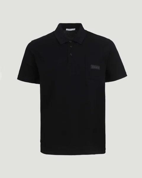 Cotton Polo with Givenchy Patch in Black