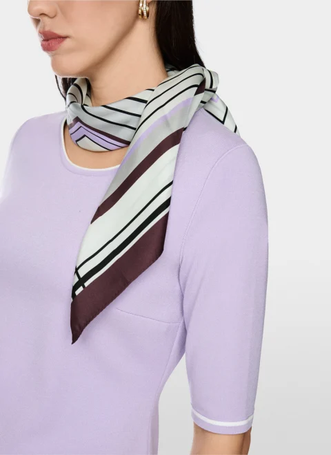 Копринен шал с принт Marc Cain Collections — снимка 3