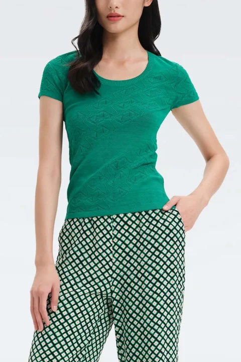 Панталон Dvf Montreal Pants DVFPL1R007PCSIG painted cube sm indian green — снимка 2