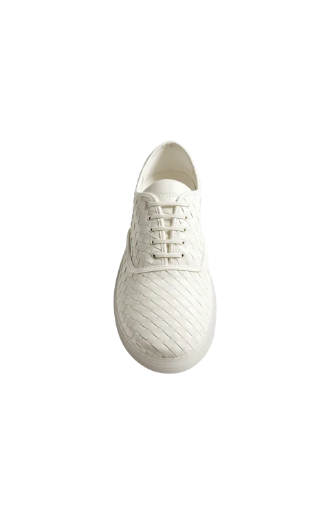 White Intrecciato Sneakers — снимка 3