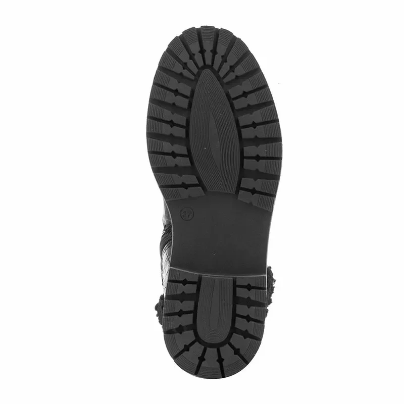 Дамски Кубинки CARLO FABIANI – 108521 BLACK KROKO — снимка 4