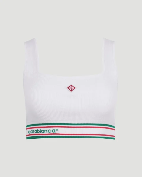 Seamless Sports Bra in White