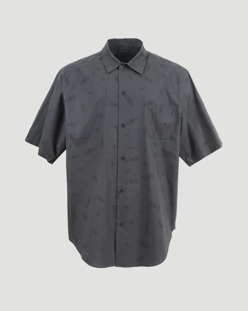 Short-Sleeve Shirt in Dark Grey