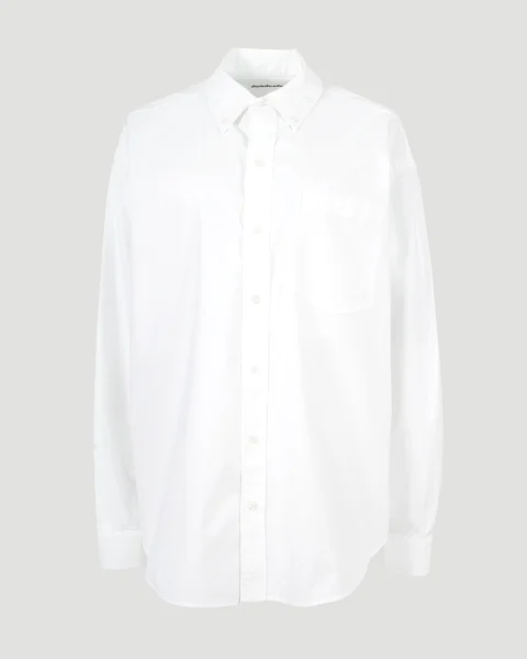Cotton Oxford Oversize Shirt in White