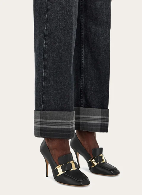 Деним `Turn up hem` Ferragamo — снимка 5
