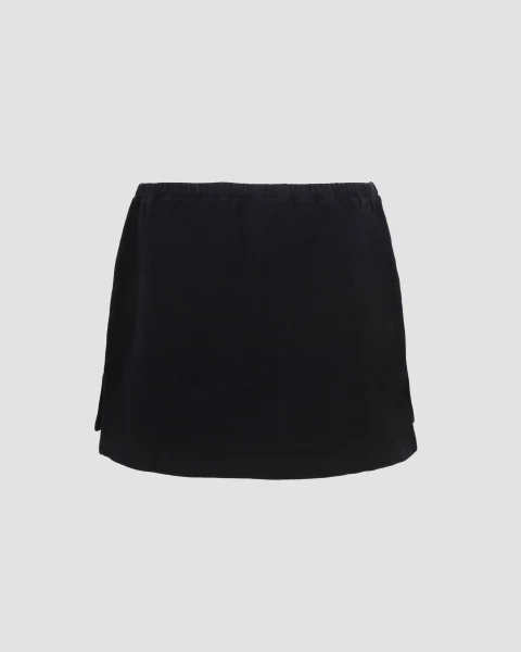 Black Striped Deconstructed Mini Skirt — снимка 3