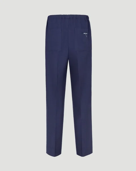 Wool Trousers in Navy — снимка 2