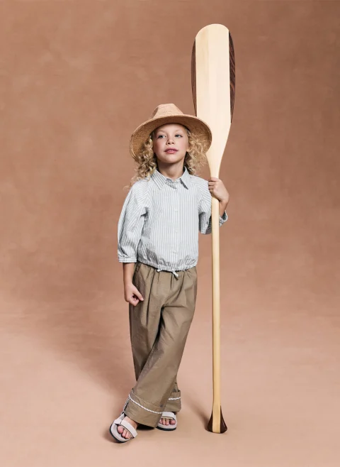Раирана риза Brunello Cucinelli Kids 4-6 — снимка 6