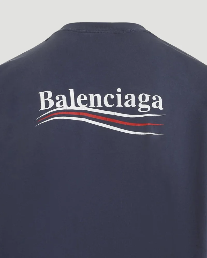 Large Fit T-Shirt in Washed Blue — снимка 3