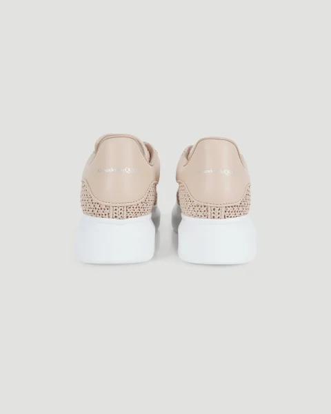 Oversized Sneakers in Rose Gold Crochet — снимка 5