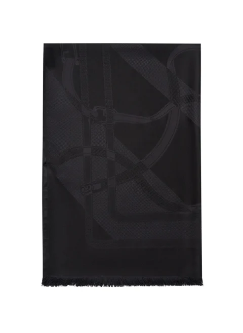 Шал от фина вълна Meridiana Furla Nero