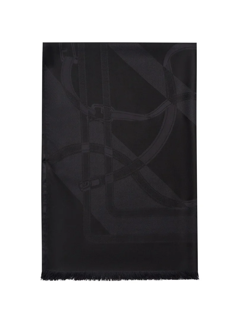 Шал от фина вълна Meridiana Furla Nero
