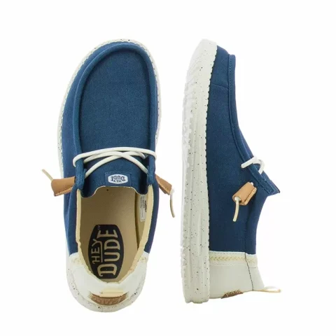 Мъжки Ежедневни HEY DUDE – 43086-4UA WALLY SUMMER BLUE/WHITE — снимка 5