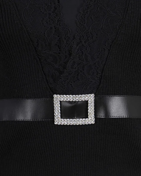 Layered Top in Black — снимка 2
