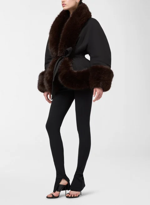 Яке с 'faux fur' детайли 'Brina' The Andamane — снимка 2