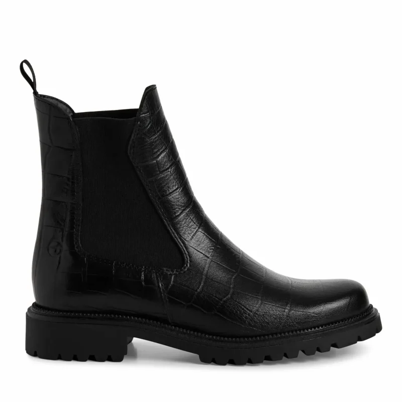 Дамски Равни Боти TAMARIS – 1-25427-41-028 BLACK CROCO