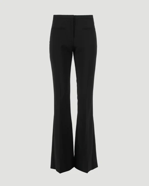 Tailored Bootcut Pants in Black