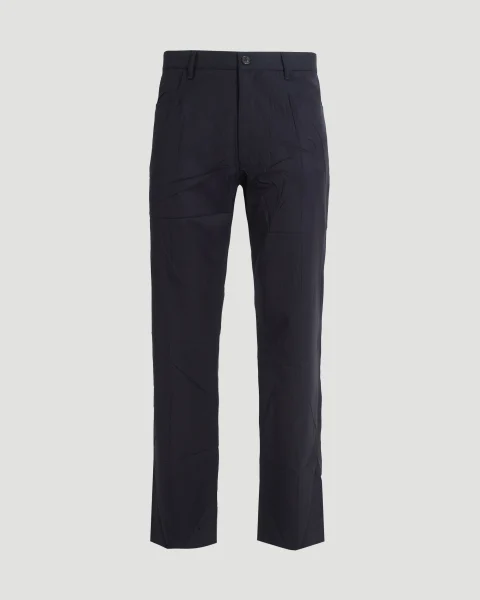 Straight Tailored Pants in Dark Navy