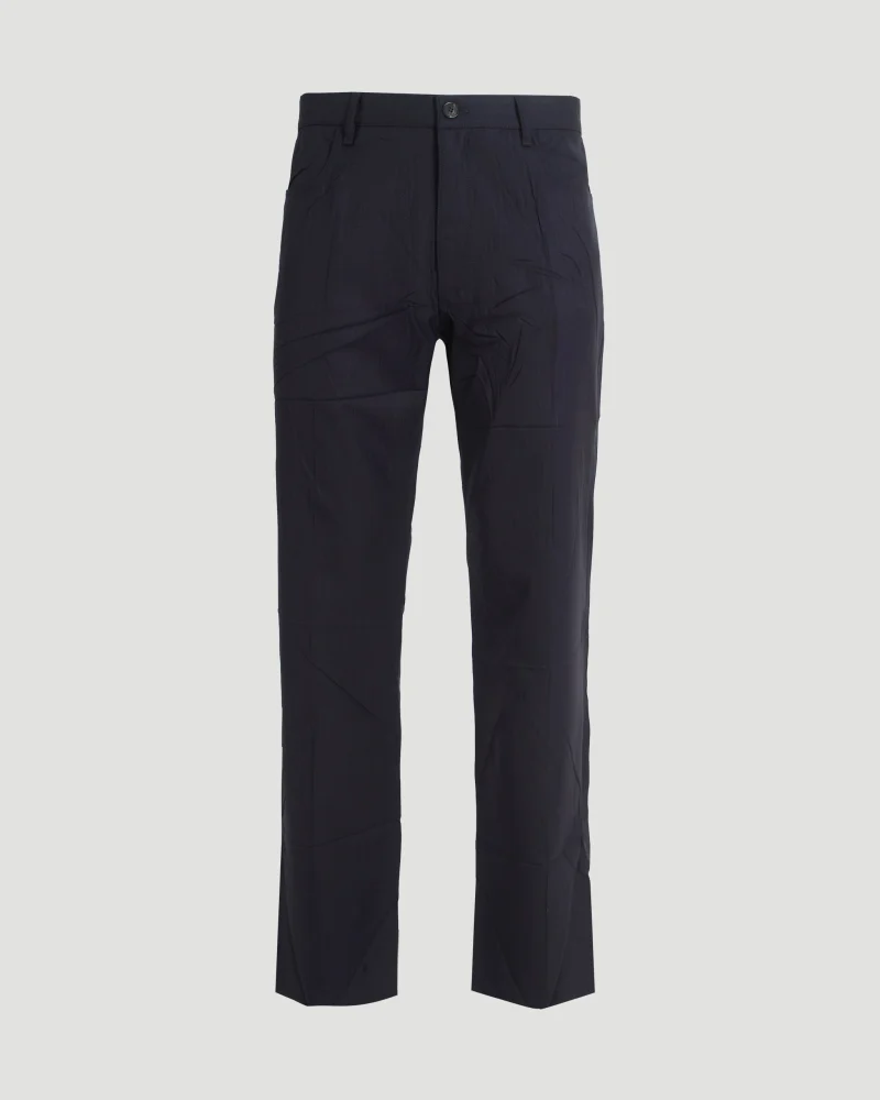 Straight Tailored Pants in Dark Navy
