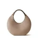 Дамска бежова чанта Full Moon Hobo Bag BORBONESE — снимка 2