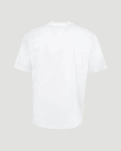Men's Cotton Jersey T-Shirt in White — снимка 3