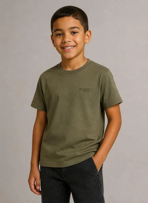 Тишърт с лого бродерия Givenchy Kids