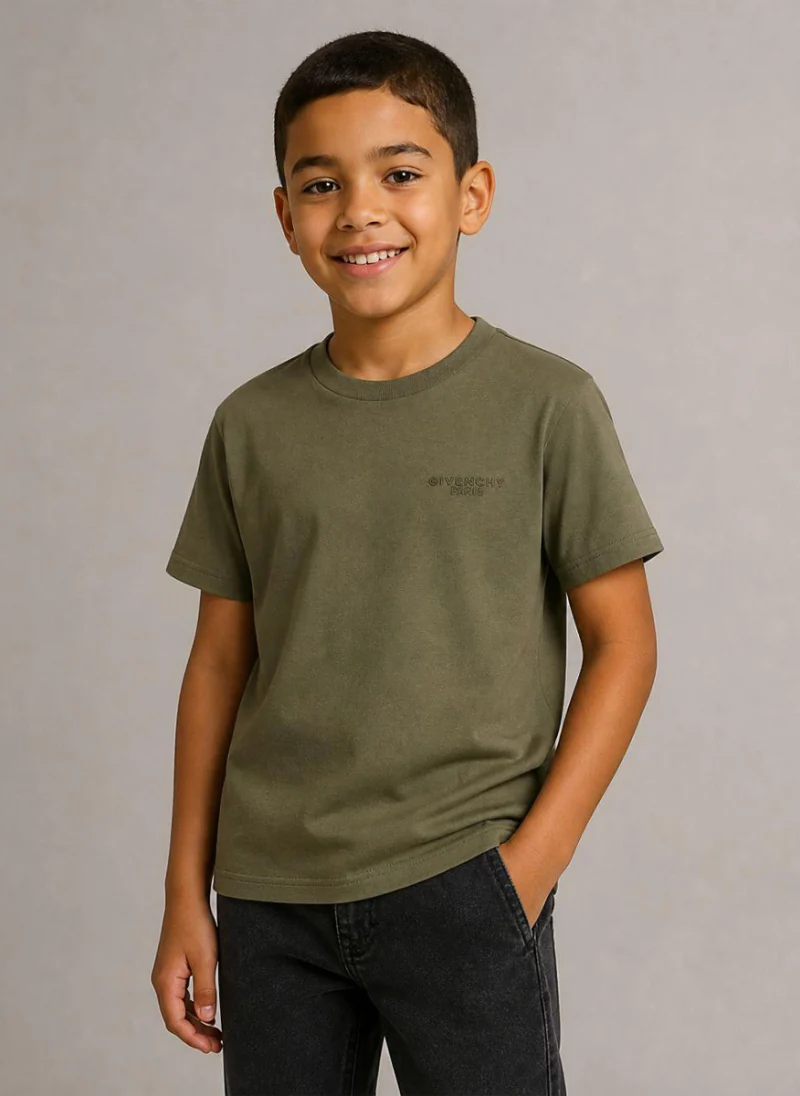 Тишърт с лого бродерия Givenchy Kids