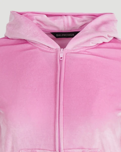 BB Paris Strass Zip-Up Hoodie Fitted in Pink — снимка 3