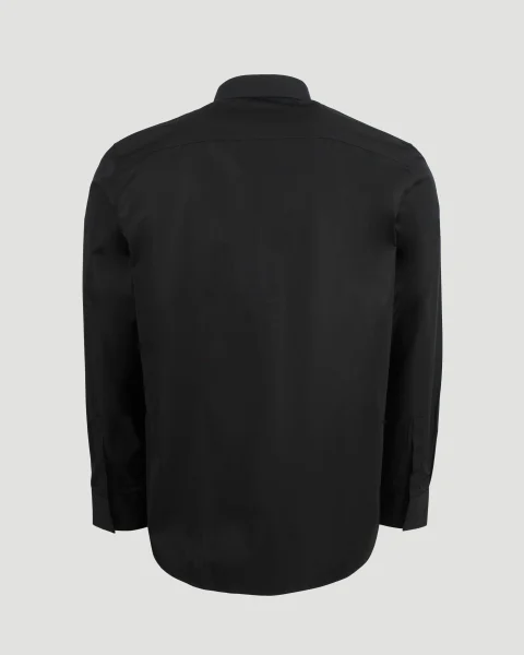 Poplin Shirt in Black — снимка 3