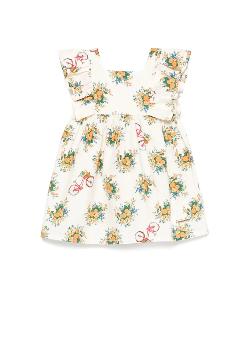 Рокля с принт Moschino Kids — снимка 3