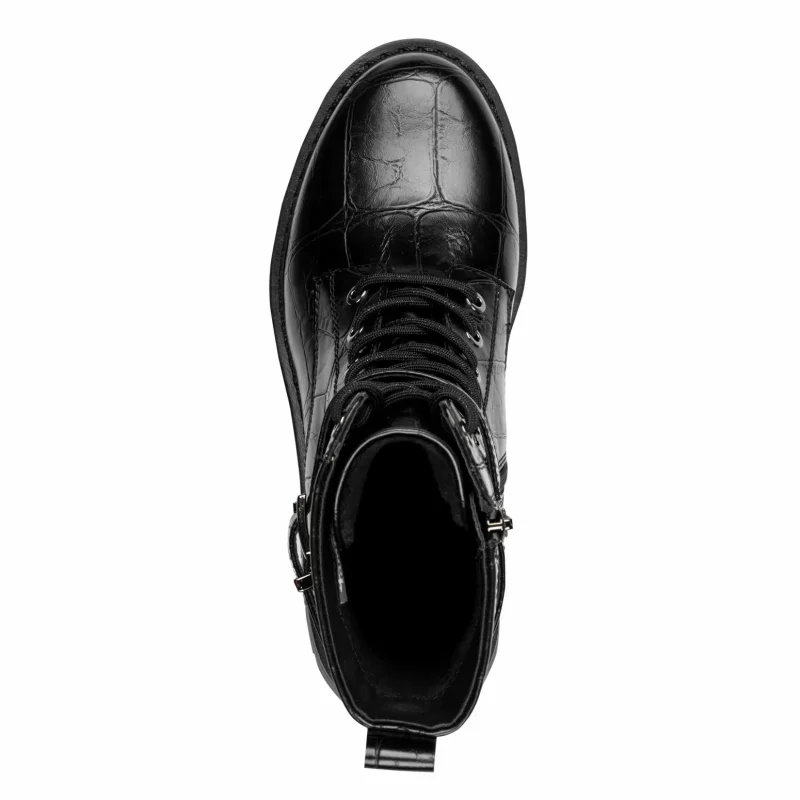 Дамски Кубинки TAMARIS – 1-25228-45-028 BLACK CROCO — снимка 5