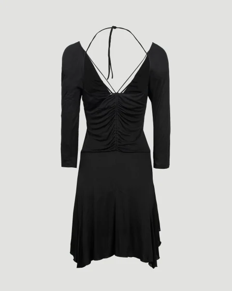 Long Sleeve Dress in Black — снимка 2