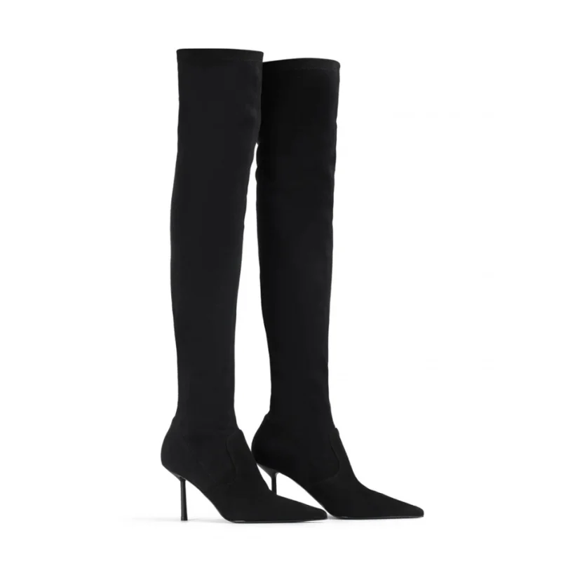 Дамски черни чизми Bella Le Silla — снимка 6