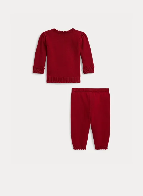 Комплект за бебе от плетиво Ralph Lauren Kids — снимка 2