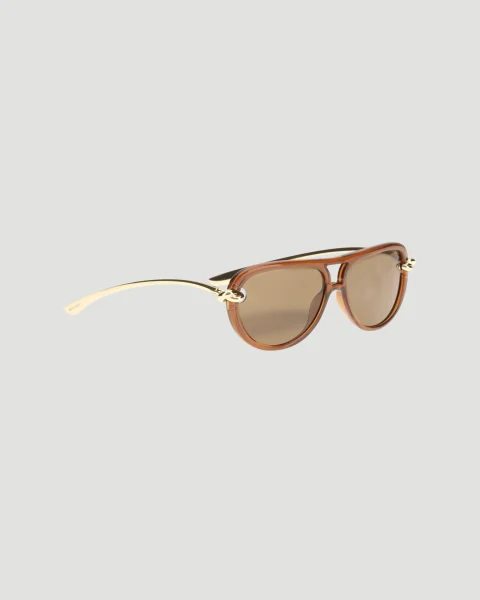 Aviator Knot Sunglasses Brown — снимка 4