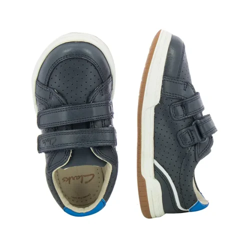 Сникърс Момчета CLARKS – 26158988 Fawn Solo T Navy Leather — снимка 4