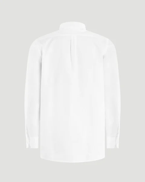 White Cotton Shirt with 2G Clip — снимка 3