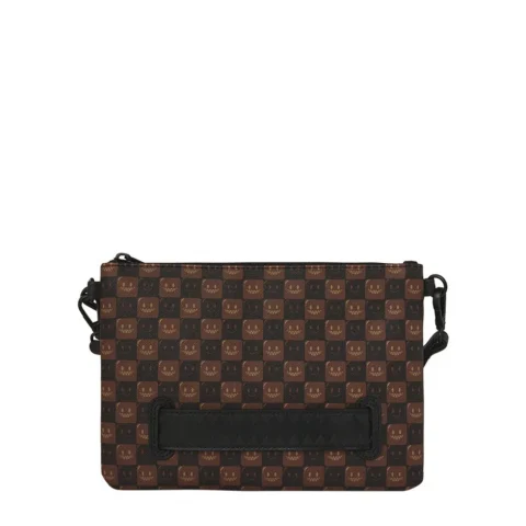 Чанта през рамо SHARKS IN PARIS WTF BUBBLE BROWN CHECK CROSSOVER SPRAYGROUND — снимка 7