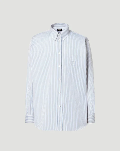 Blue Striped Cotton Shirt