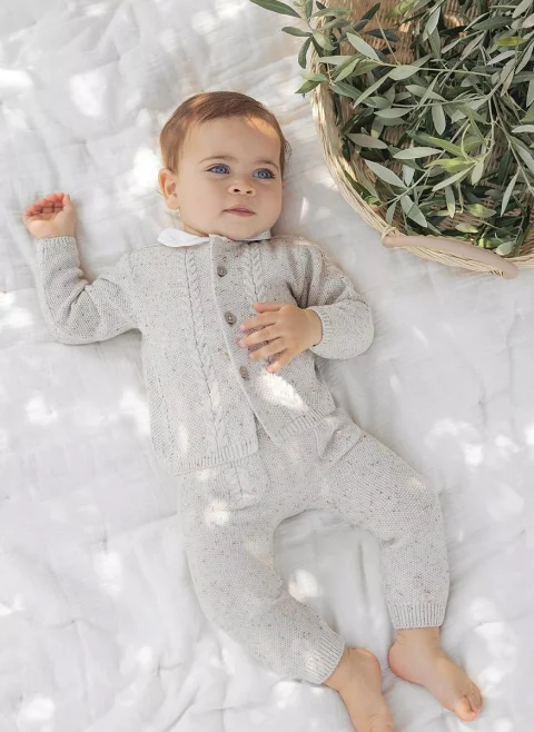 Комплект от плетиво 'Cable-Knit' Tartine et Chocolat — снимка 7