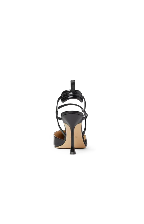 Very Colibrì Leather Slingback Pumps in Black — снимка 3
